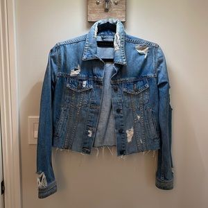 Distressed Veronica Beard Denim Jacket